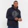 Male sweatshirt is laid down, the color is dark blue, size 52 (xxl)
