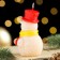 Decorative candle "Toy snowman", 4.9x4, x8 cm