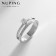 Ring Xuping sparkling, white color in silver, size 18