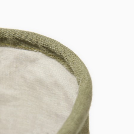 Tekstil. Ethel basket "Home", green color, 14x13 cm, 50%HL, 50%p/e-2