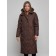 Coat insulated winter female, size 48, color dark brown
