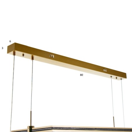 Lamp "Coruna" LED 320W 3000-6000K gold 80x40x15cm Bayerlux-8
