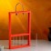 Kashpo wooden 26 × 5 × 40 cm with 5 flasks 15 cm "Extra Slim frame", red give beautifully