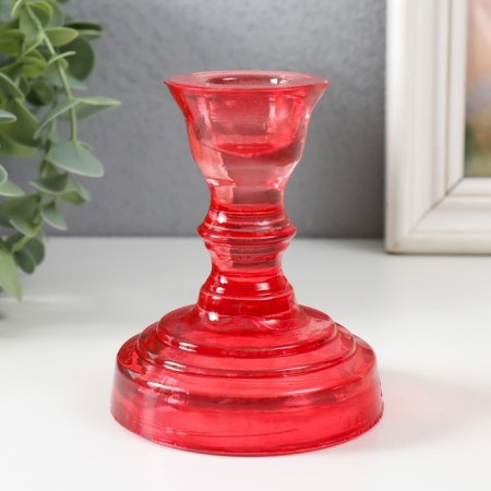 Cristoff-3 candlestick Red 10.5x8.5 cm