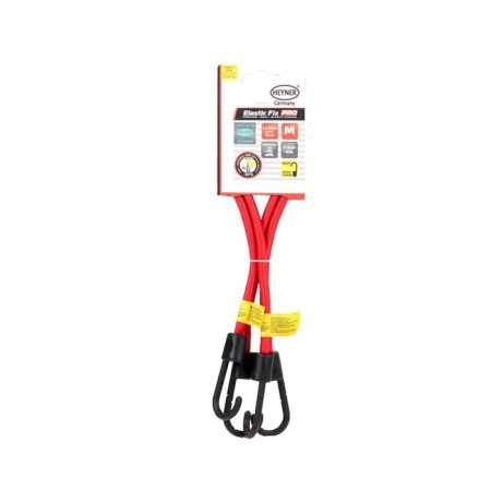 Elastic band for luggage fastening "Spider" Heyner, 60 cm, plastic hooks, set 2 pcs, red-2