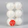 Set of balls plastic D-6 cm, 6 pcs "Perl" shine, white