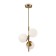 Suspension lamp Freya Fr5199PL-03BS Zing, 300x300x918 mm, E27, 3x60W, brass color