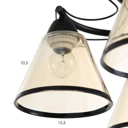 Chandelier "Edott" 5he27 40w Black 53x53x25 cm Bayerlux-5
