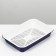Medium toilet with a mesh of 36 x 26 x 6.5 cm, blue tray/white grid
