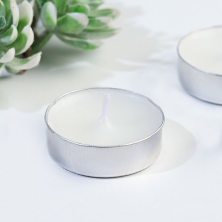 A set of tea candles, 100 pieces, white, "give beautifully"-4