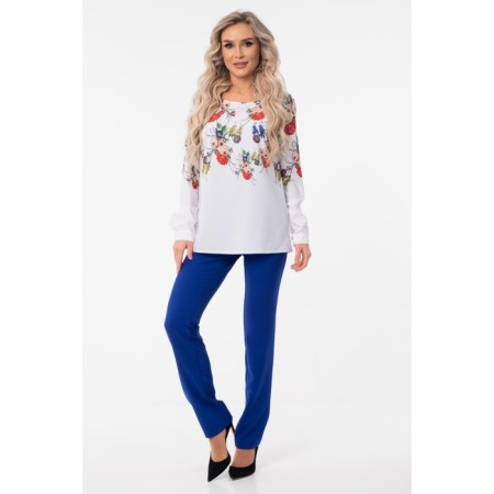 Female blouse, size 44, white color-3