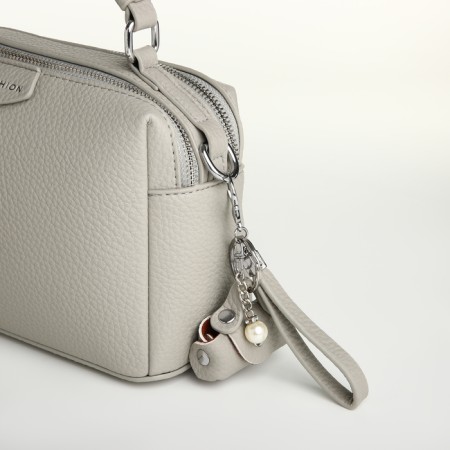 Women's bag with lightning, textura, average size, color gray-6