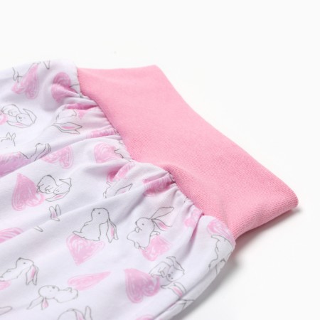 Children's sliders "Antoshka", white color/bunnies, height 80-1