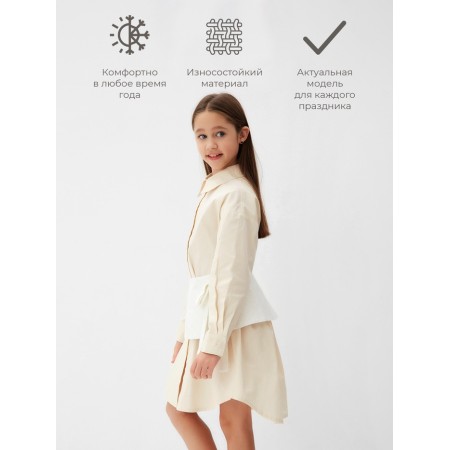 Юбка(баска) для девочки MINAKU: PartyDress, цвет белый, рост 152 см-1
