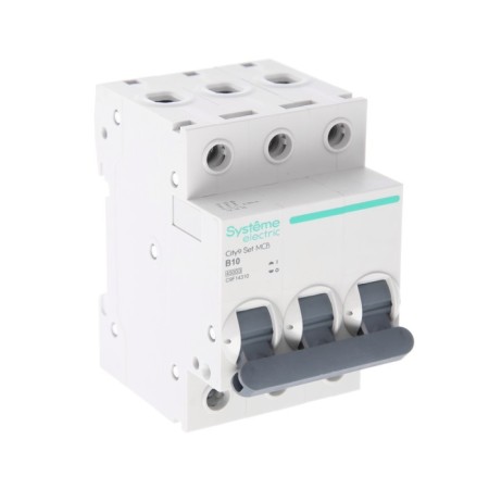 The circuit breaker SE City9 SET, B, 10 A, 3P, 4.5 KA, 400 B