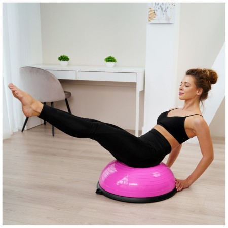 Semosfer Bosu gymnastic, 55 x 20 cm, with a pump, pink color-8