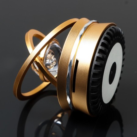 The accessory on the panel, gravitational rings, rotates from the sun, galaxy, gold-3