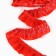 Braid, mesh with spraying on a red atlas, 5 cm, in a roll 10 m