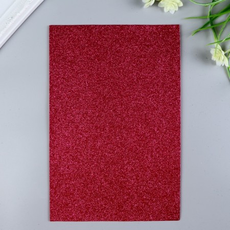 Foamiran glitter Magic 4 Hobby 2 mm cent. raspberry, 20x30 cm