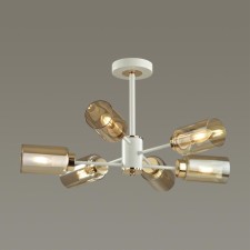 Люстра потолочная Lumion. Dallin, 6х40Вт, E14, цвет белый, золотой