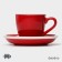 Coffee steam porcelain Magistro Coffee Time, 2 items: a cup 80 ml, a saucer d = 11.5 cm, red color