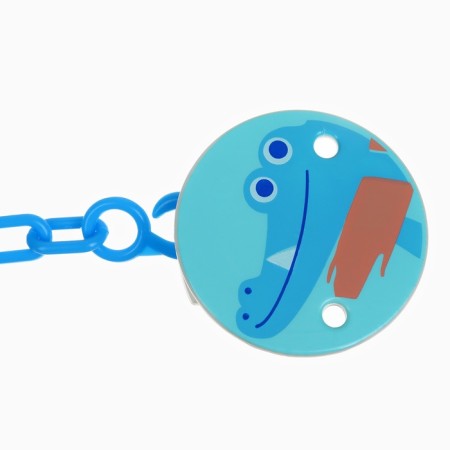 Set: nipple - a dummy with a crocodile holder, classic, +6 months, blue color-8