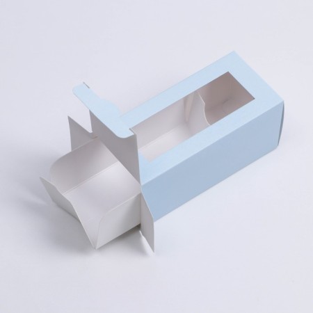 Box for Makarun, confectionery packaging, “Blue”, 5.5 x 12 x 5.5 cm-1