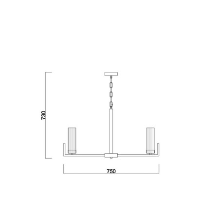 Suspended Freya Adeline, E14, 8x60 W, 350x750x750 mm lamp-7