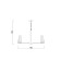 Suspended Freya Adeline, E14, 8x60 W, 350x750x750 mm lamp
