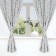 A set of curtains for the kitchen Ethel Leaves 149x180 cm - 2 pcs, grabbing - 2 pcs, 100% HL