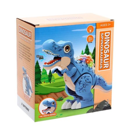 Willy dinosaur, light and sound, works from batteries, blue color-3