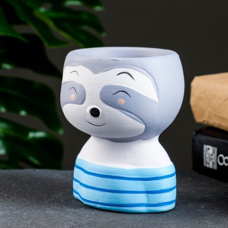 Pot "Sweet Raccoon" Blue, 6x11cm-4
