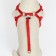 A set with a soft harness and a bow, size l, leash 120 x 1.5 cm, og 35-50 cm, red