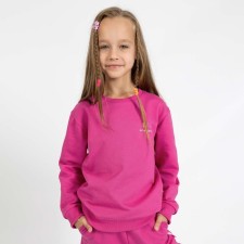 Sweatshirt for girls One Love Light, height 110 cm, fuchsia color