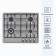 Hon surface Delvento V60V41M001, gas, 4 burners, silver