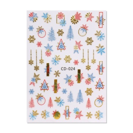 Nail stickers 10.2*8cm New Year CD-024 Vygotokv substrate QF-1