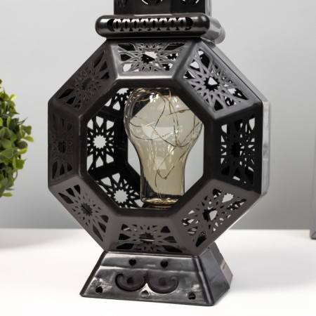 Night -ward "Fairytale lamp" LED from batteries 3HAAA Black 12x18x32 cm Risalux-4