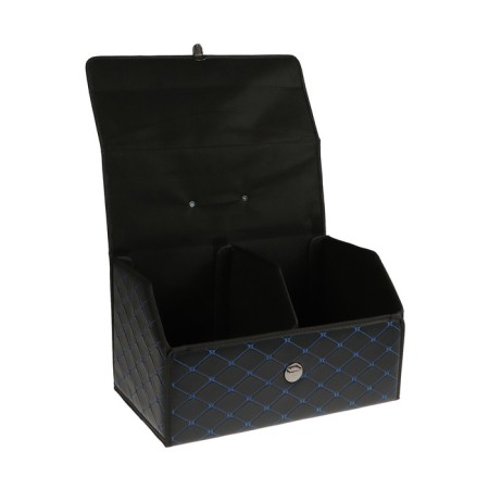 Organizer COFR in trunk, 55 x 30 x 31 cm, eco-leather, black-blue-2