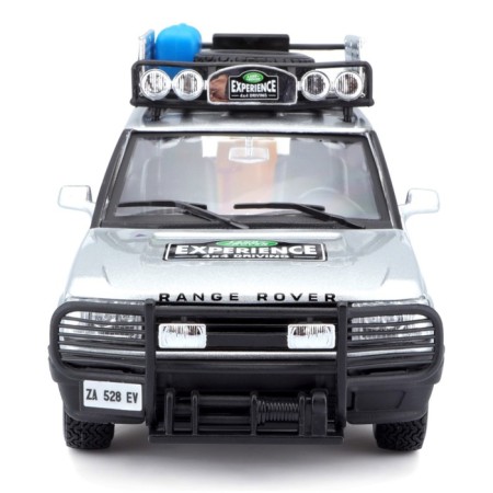 BBURAGO LAND ROVER, DIE-CAST, 1:26, opening doors, silver color-9