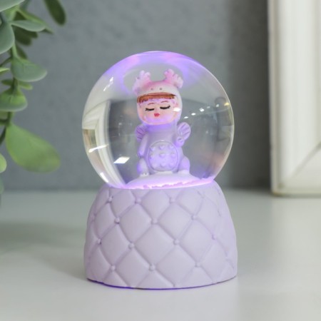 Souvenir Polystone Water Ball Light "Baby Dinosaurus" MIX 4x4x6.7 cm-2
