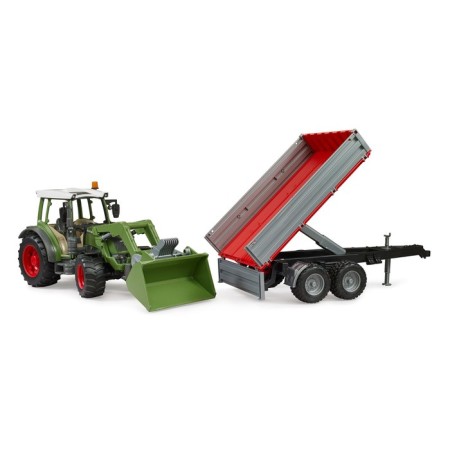 Tractor Bruder Fendt Vario 211 with trailer and loader-3