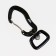 Carabiner with a latch and a swivel, 7x3 cm, 700 kg, black