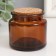 Bank for candles glass with a cork "Brown" 100 ml 6.5x6.5x6.5 cm