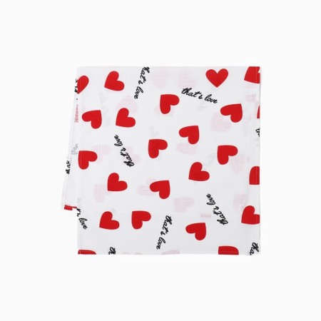 Facial towel "Hearts" 45x90 cm, 100% HL, waffle leaf-2