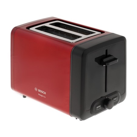Toster Bosch TAT4P424, 970 W, 6 frying modes, 2 toasts, red-black