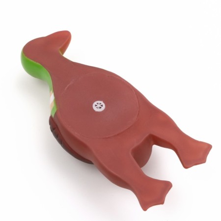 Toy squeak "Modest duck" for dogs, 18 x 7 x 4 cm, brown-2