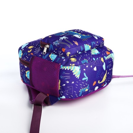 Baby backpack on lightning, 3 outer pockets, purple color-6
