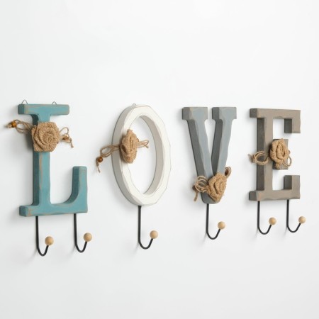 Decorative clothing hooks "Love", a letter with a hook 26 x 12 cm-3