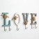 Decorative clothing hooks "Love", a letter with a hook 26 x 12 cm