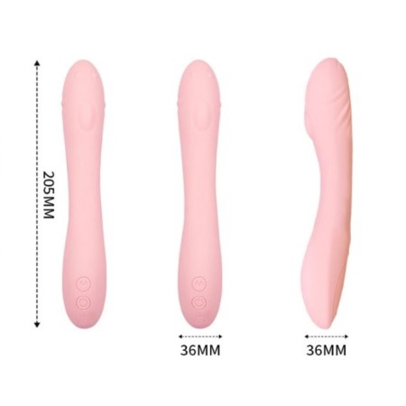 Vibrator, point stimulator G, flexible, silicone, pistachio-4